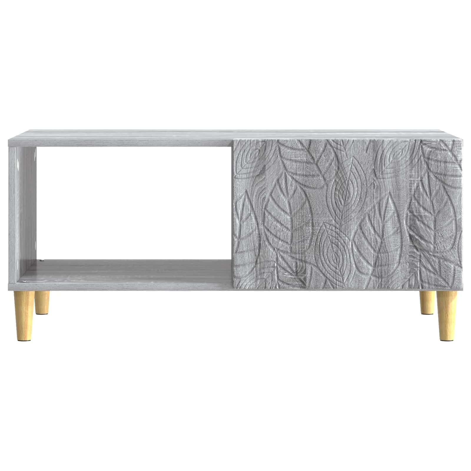 Klubska miza Siva Sonoma 90 x 50 x 40 cm Inženirski les - slika 4