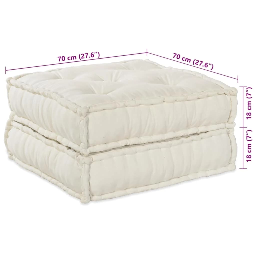 Modularna sedežna enota 2 kos Blago Krem 140 x 70 x 36 cm - slika 9