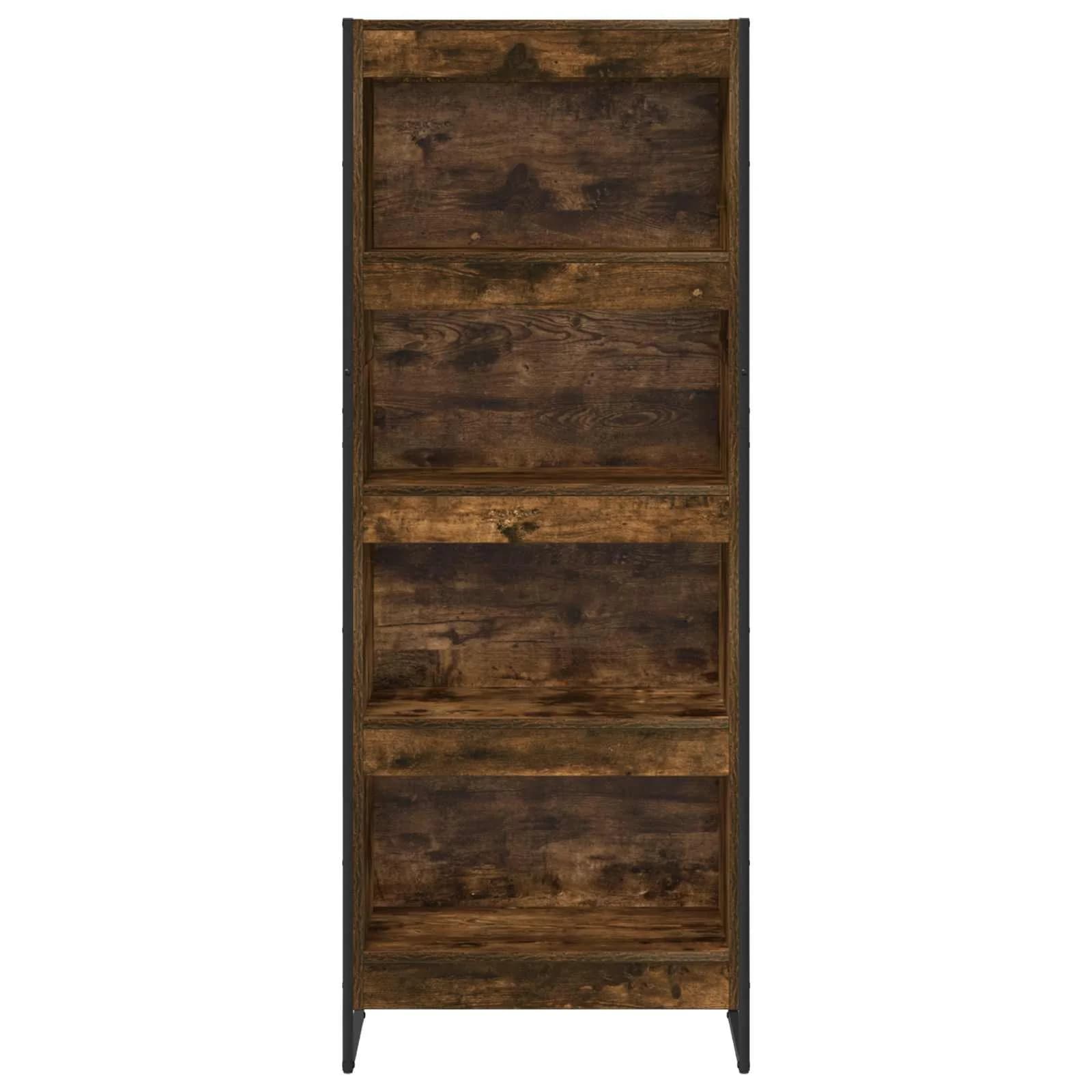 Knjigovni omar 60 x 30 x 155 cm Inženirski les Dimni hrast - slika 5