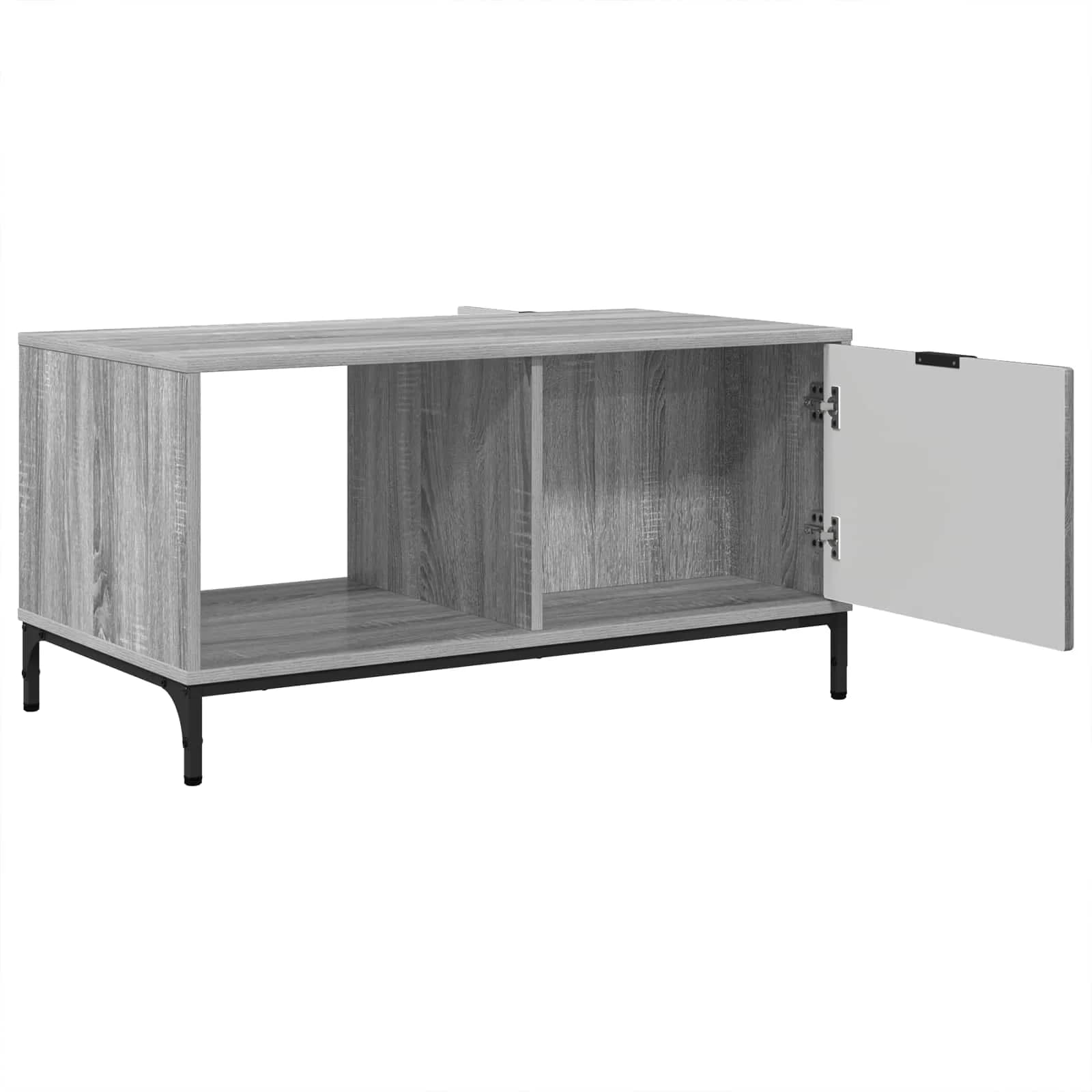 Klubska miza Siva Sonoma 90 x 49 x 46 cm Inženirski les - slika 5