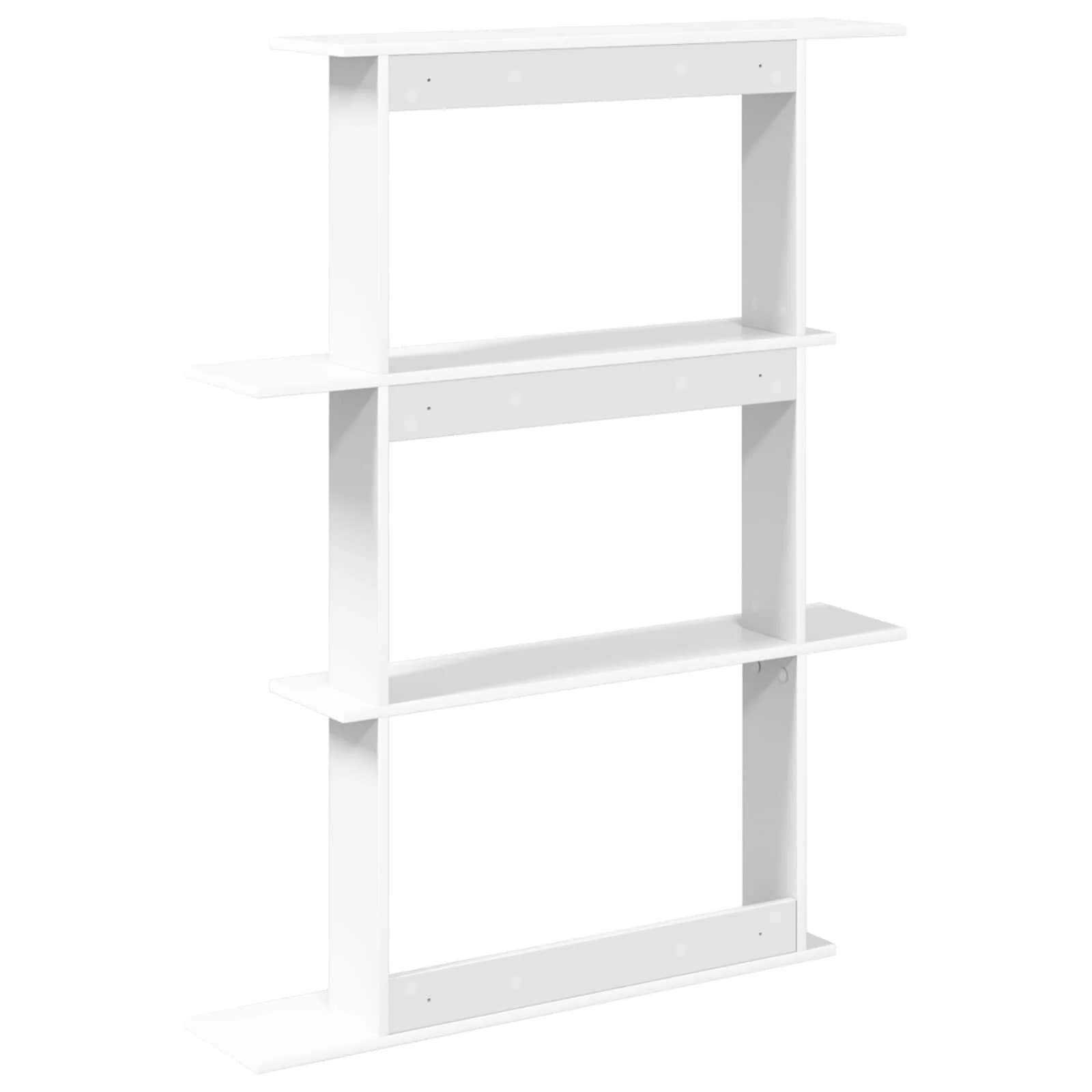 Stenska polica Bela 100 x 20 x 126 cm Inženirski les - slika 6