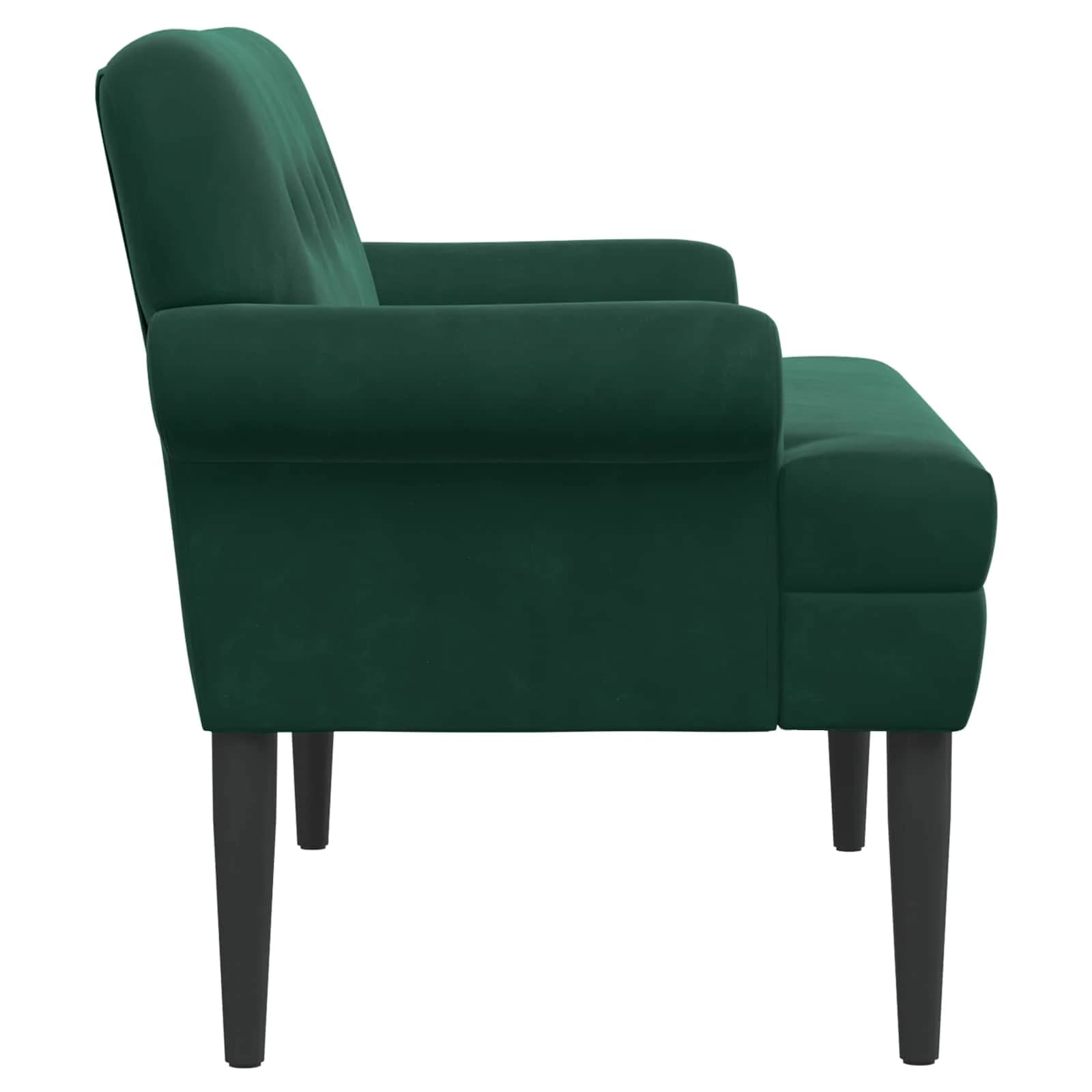 Dvojnica s gumbi Temno zelena 120 x 66 x 78 cm Žamet - slika 4