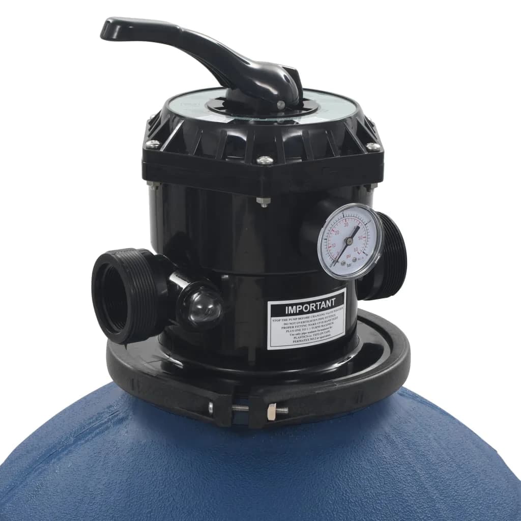 Bazenski peščeni filter s 6-pozicijskim ventilom moder 560 mm - slika 4