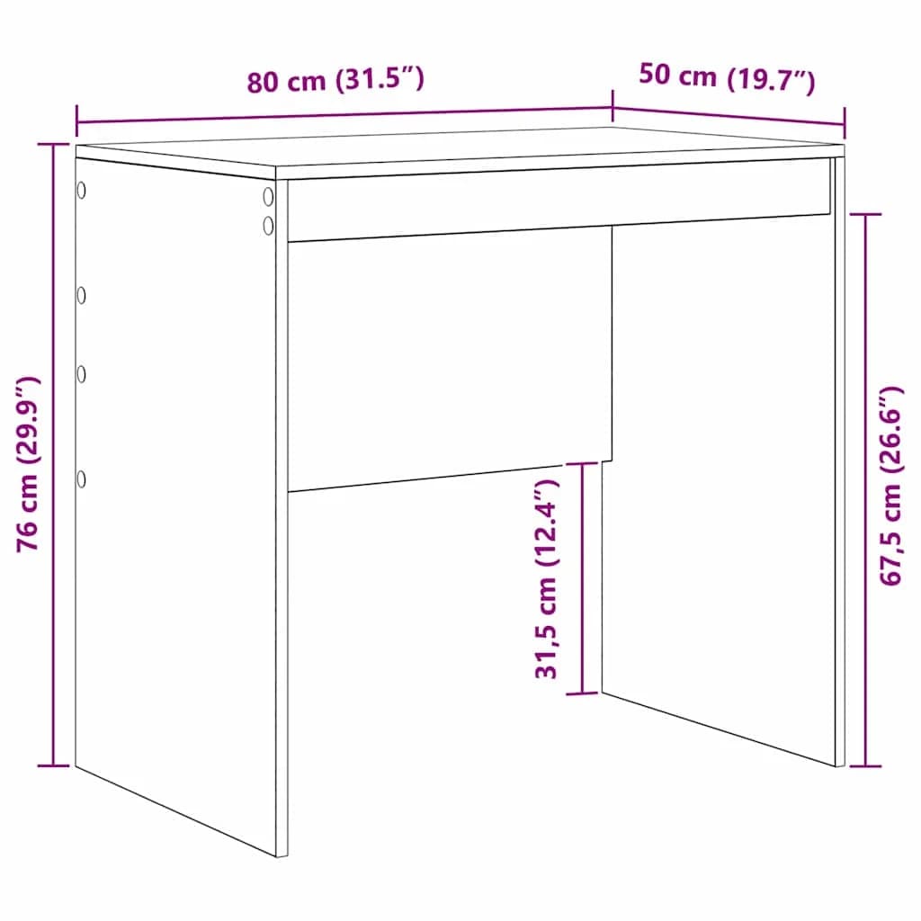 Miza Bela 80 x 50 x 76 cm - slika 10