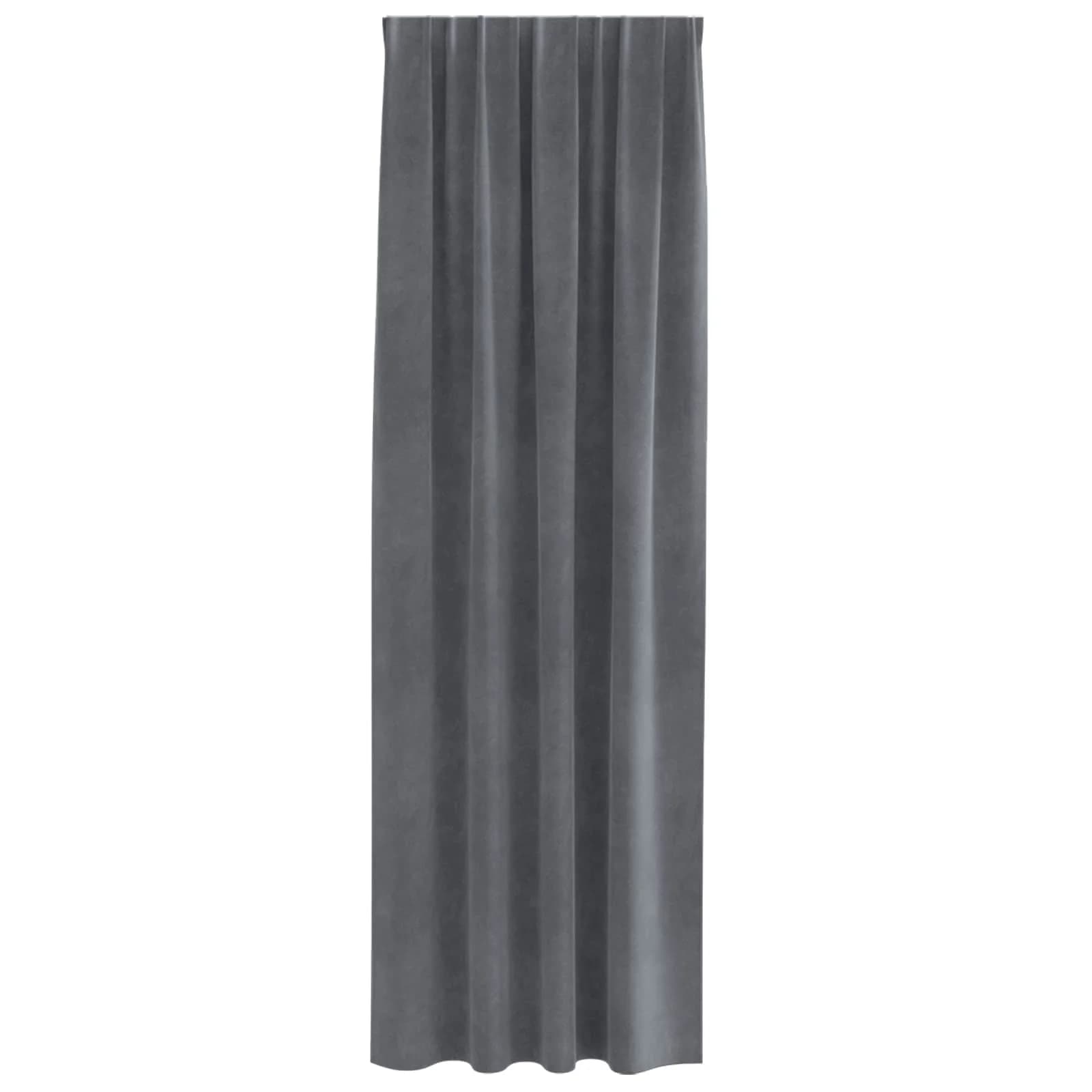 Zatemnitvene zavese 2 kos Svetlo siva 140 x 260 cm Žamet - slika 4