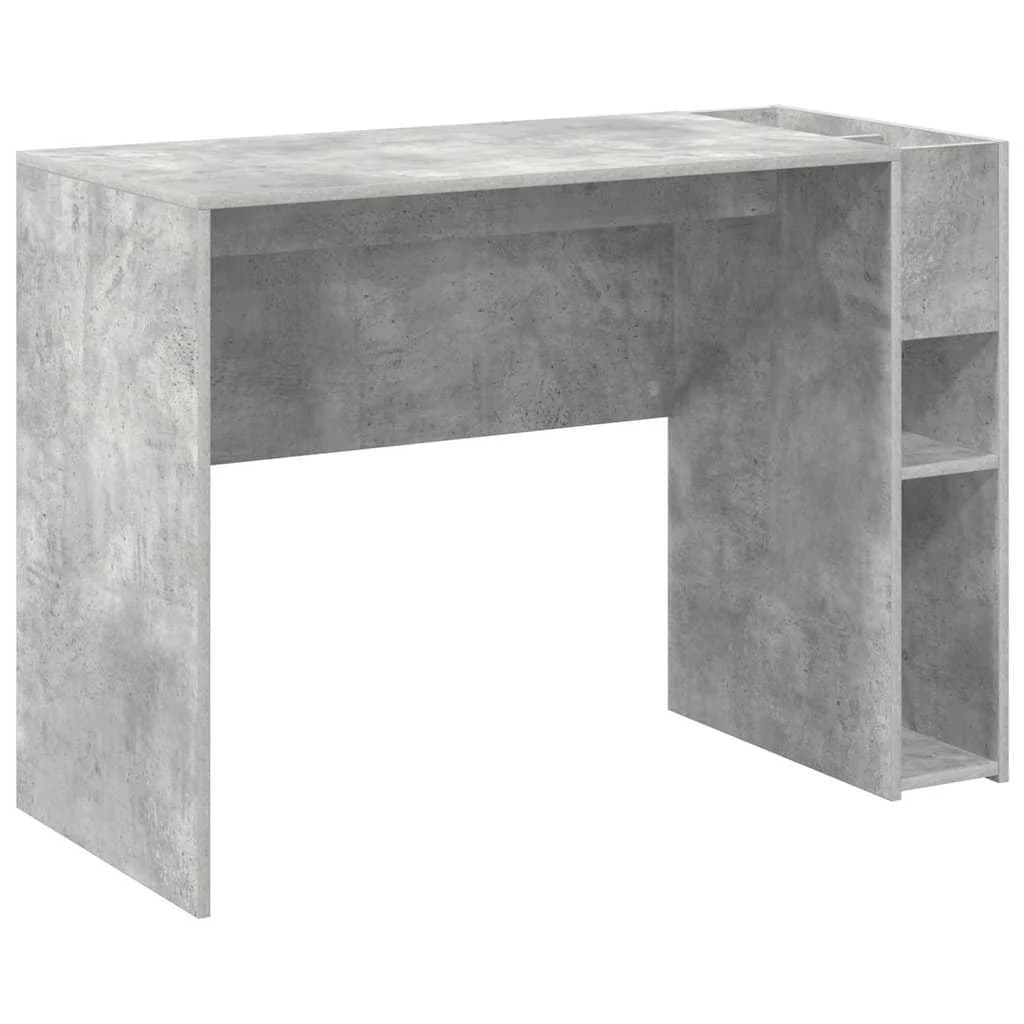 Miza Betonsko siva Inženirski les 109 x 50 x 78 cm - slika 2