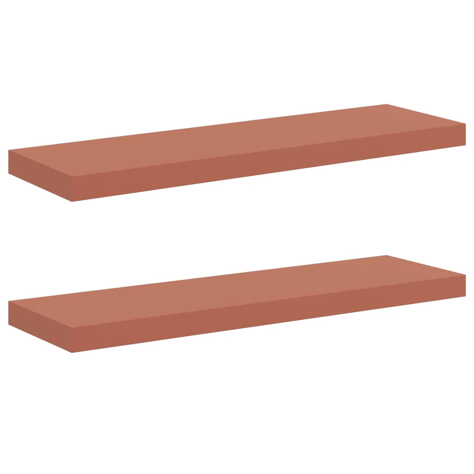 Stenska polica Montaža za steno 2 kos Rdeča 90 x 23,5 x 3,8 cm - slika 2