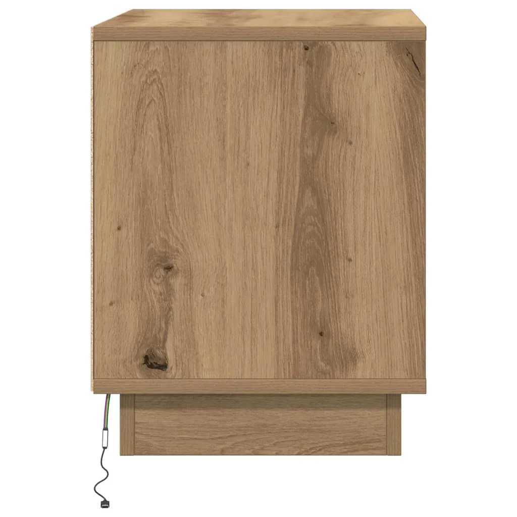 Nočna omarica 2 kos Umetni hrast 44 x 34,5 x 45 cm - slika 9