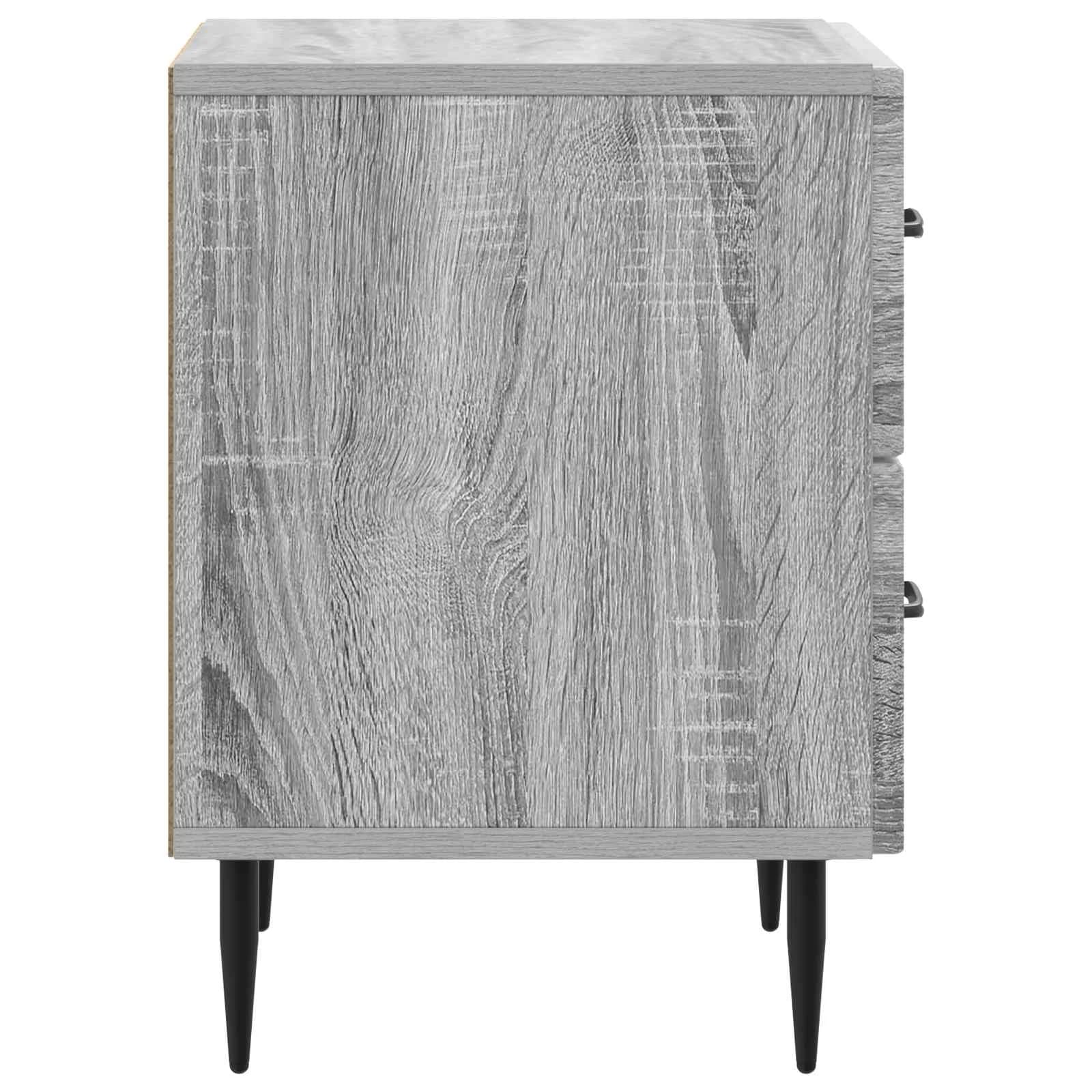 Nočna omarica 2 kos Siva Sonoma 43 x 34,5 x 47,5 cm - slika 8