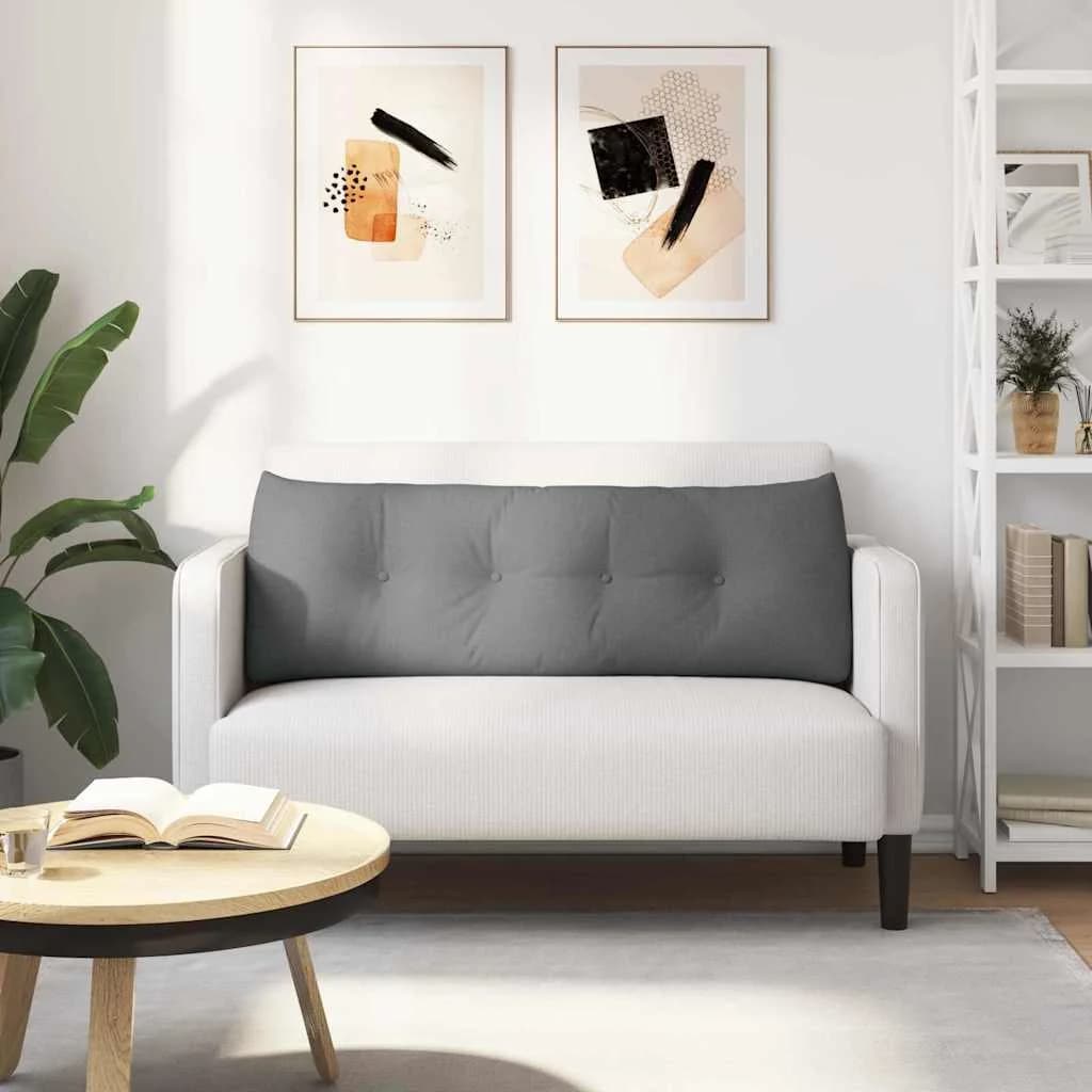 Poglavni vzglavnik Temno siva 140 x 24 x 50 cm blago - slika 4