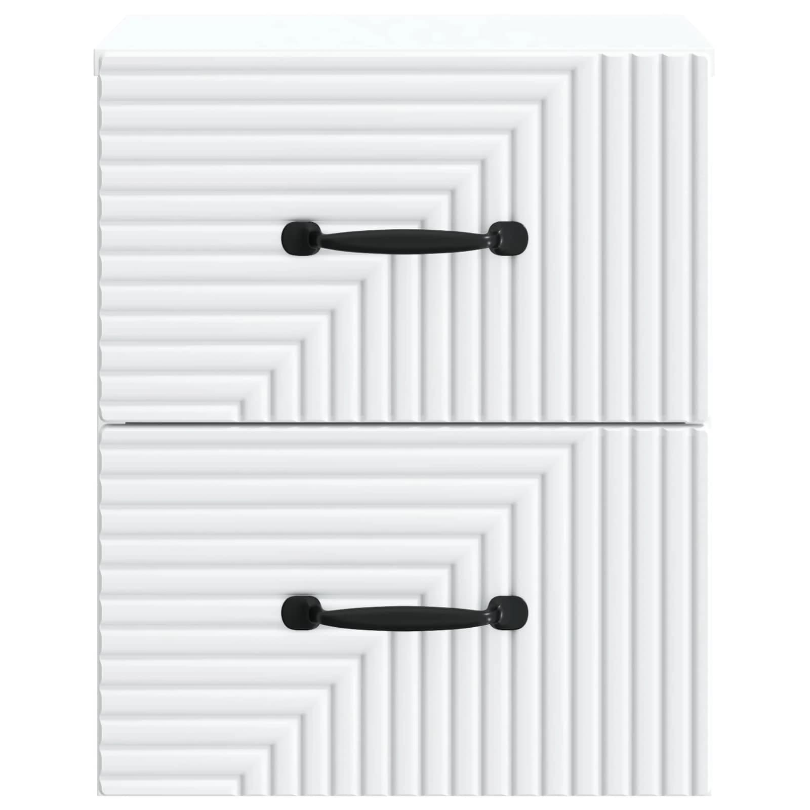 Stenski nočni omarici 2 kos Bela 34,5 x 33 x 40 cm - slika 7