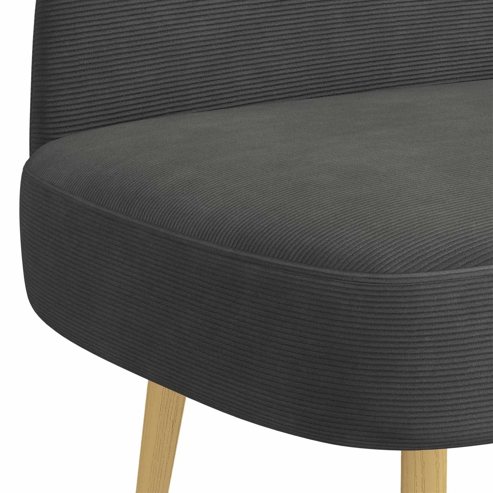 Oblazinjena klop z naslonom Temno siva 110 x 60 x 76 cm - slika 5