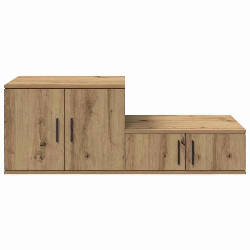 Omarica za shranjevanje 2 kos Umetni hrast 108 x 41 x 40 cm - slika 7