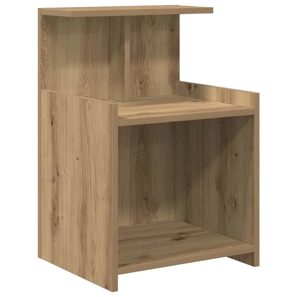 Nočna omarica 2 kos Umetni hrast 40 x 35 x 60 cm Inženirski les - slika 5