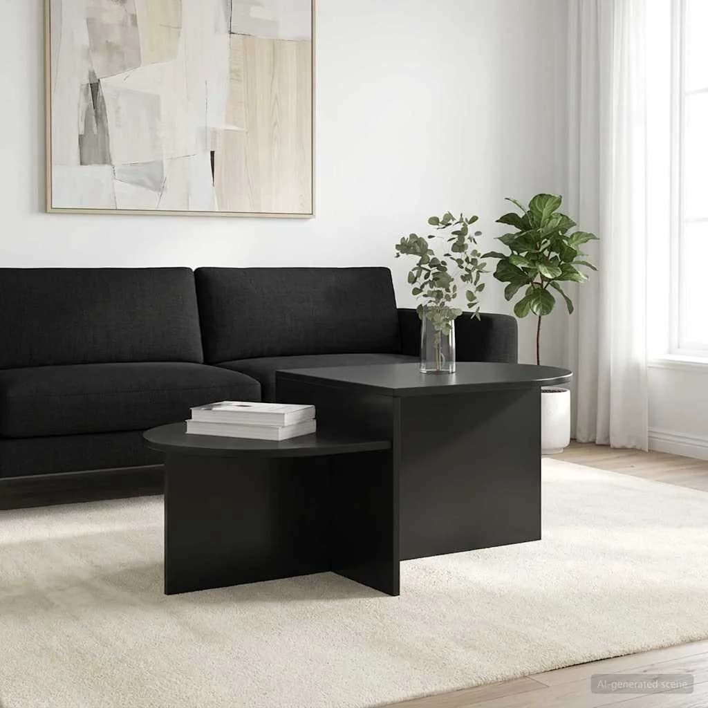 Klubska miza Črni hrast 100 x 50 x 40 cm Inženirski les - slika 4
