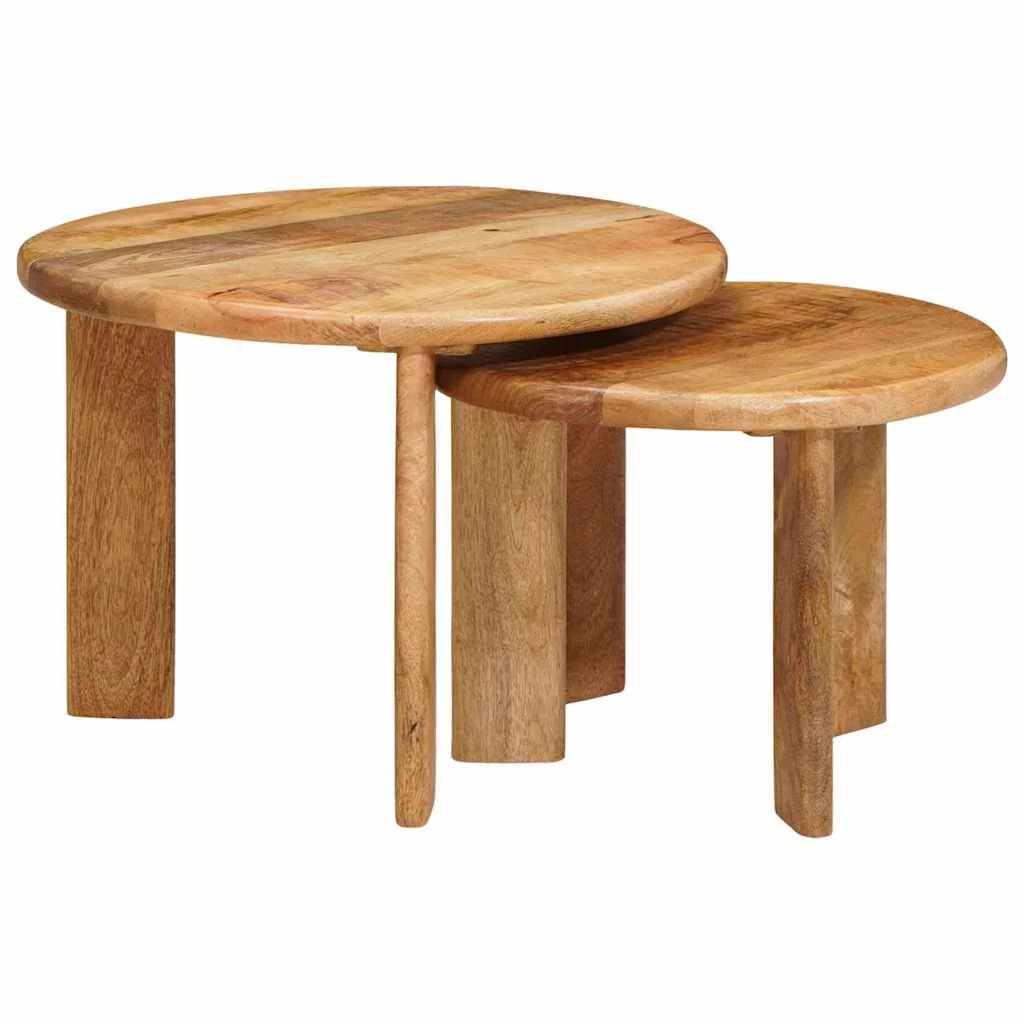 Mize za kavo z gnezdenjem 2 kos Rjava Ø 50 x 40 cm