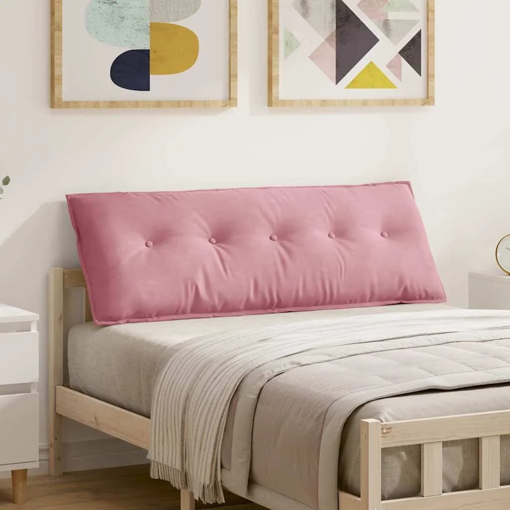 Poglavni vzglavnik Roza 140 x 50 cm Žametna tkanina