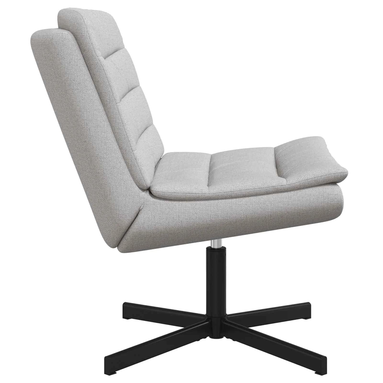 Vrtljiv stol Oblačno siva 63 x 75 x 76 cm blago - slika 5