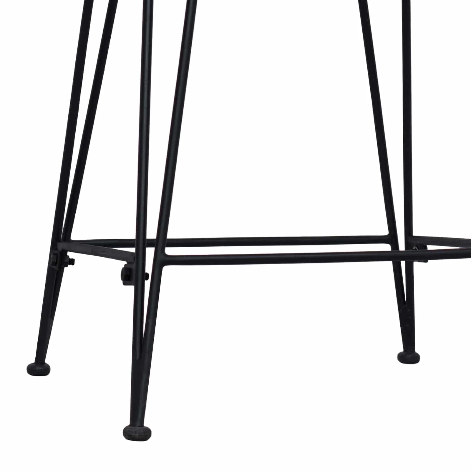 Barski stol 2 kos Črna 44 x 45 x 76 cm Rattan in jeklo - slika 9
