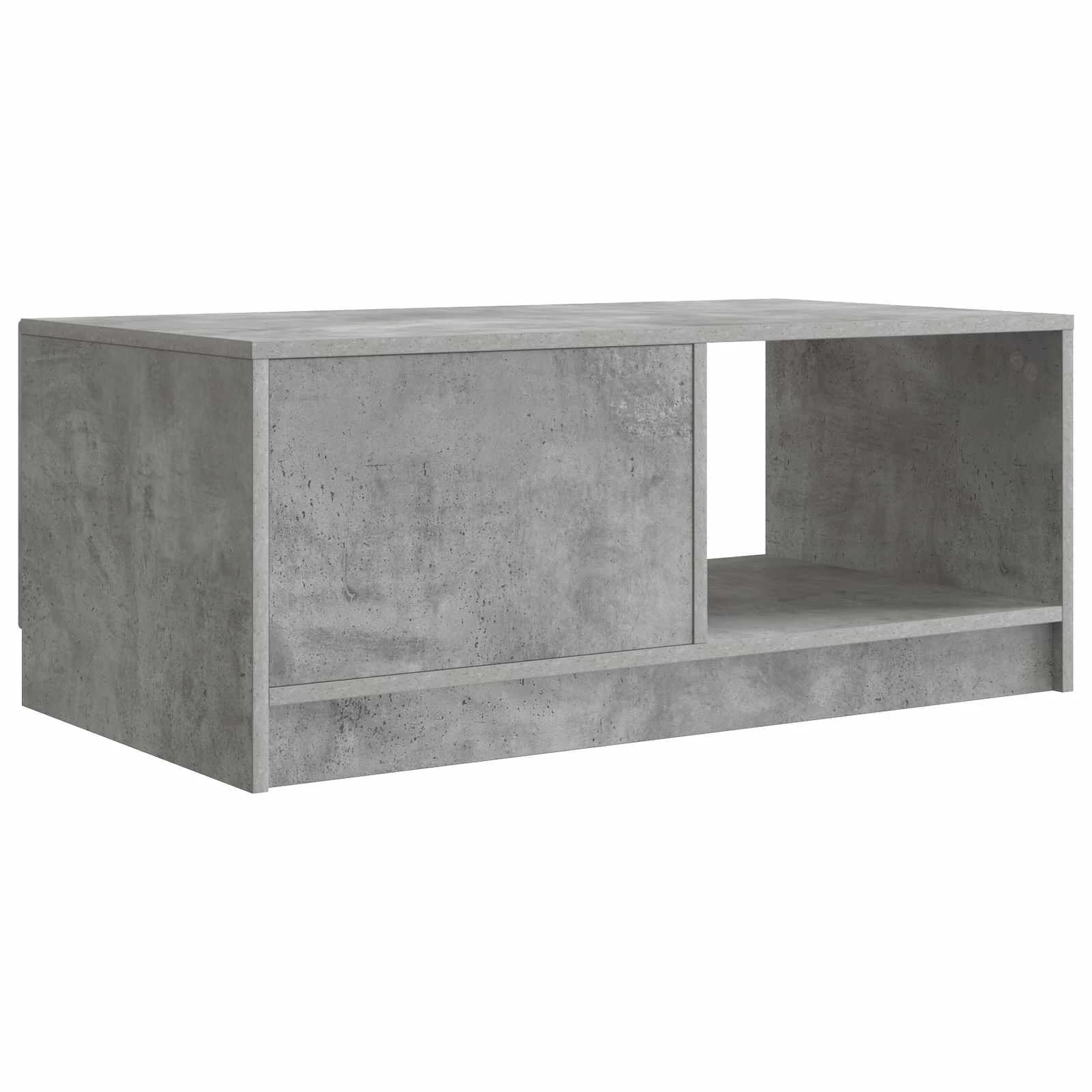 Klubska miza Betonsko siva 90 x 50 x 37 cm Inženirski les - slika 7