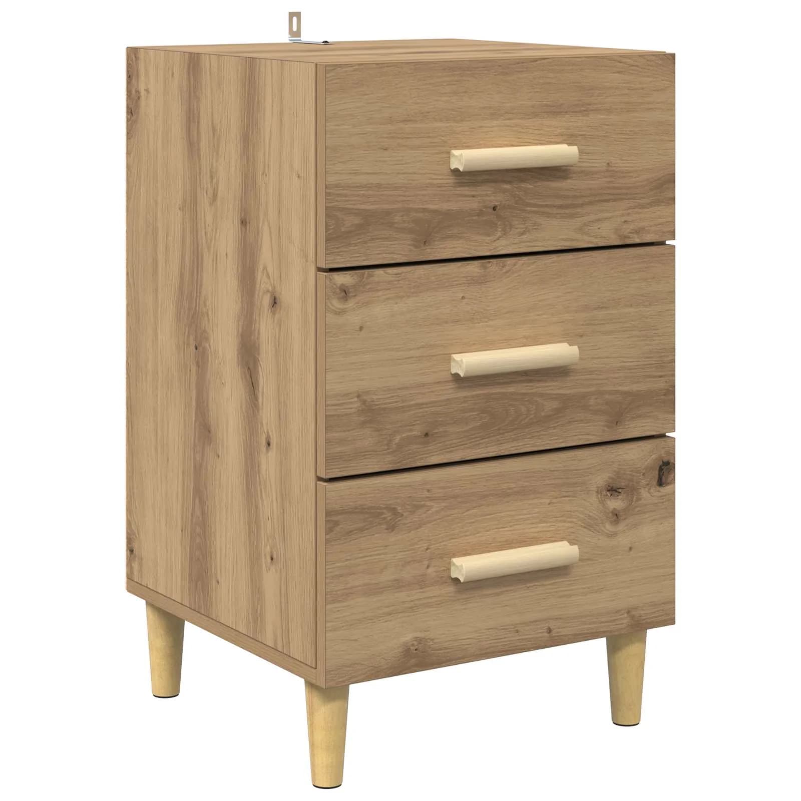 Nočna omarica Umetni hrast 40 x 40 x 66 cm Inženirski les - slika 2