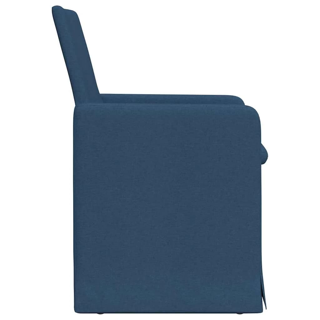 Jedilni stoli 2 kos blago Modra 57 x 67 x 95 cm - slika 5