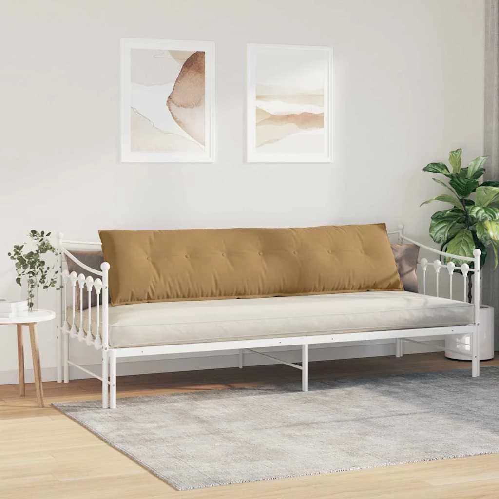 Poglavni vzglavnik Rjava 200 x 50 cm Žametna tkanina - slika 4