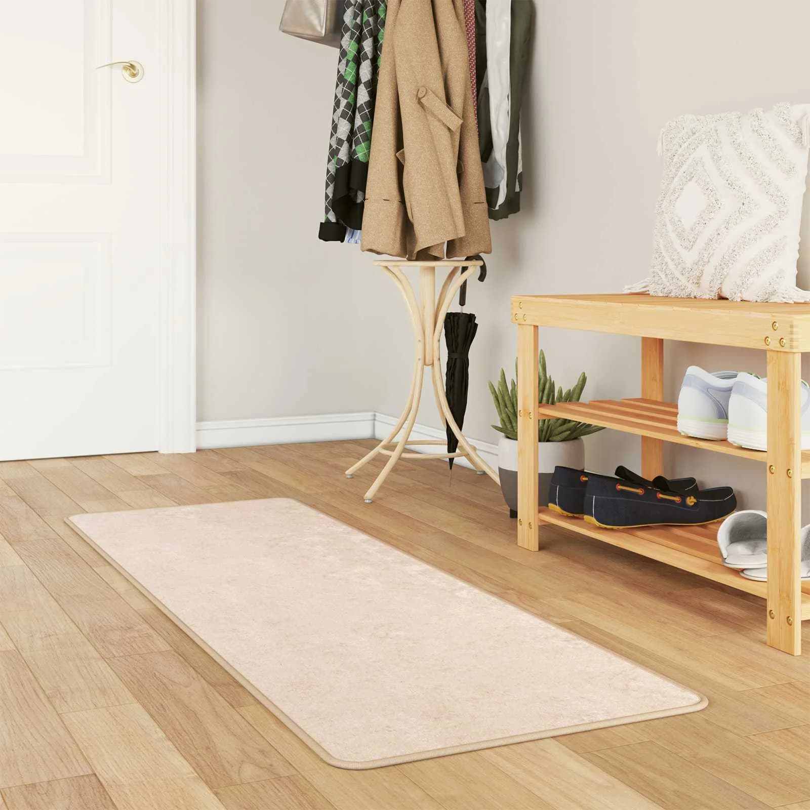 Preproga runner MARSA krema 50 x 200 cm Poliester in PVC