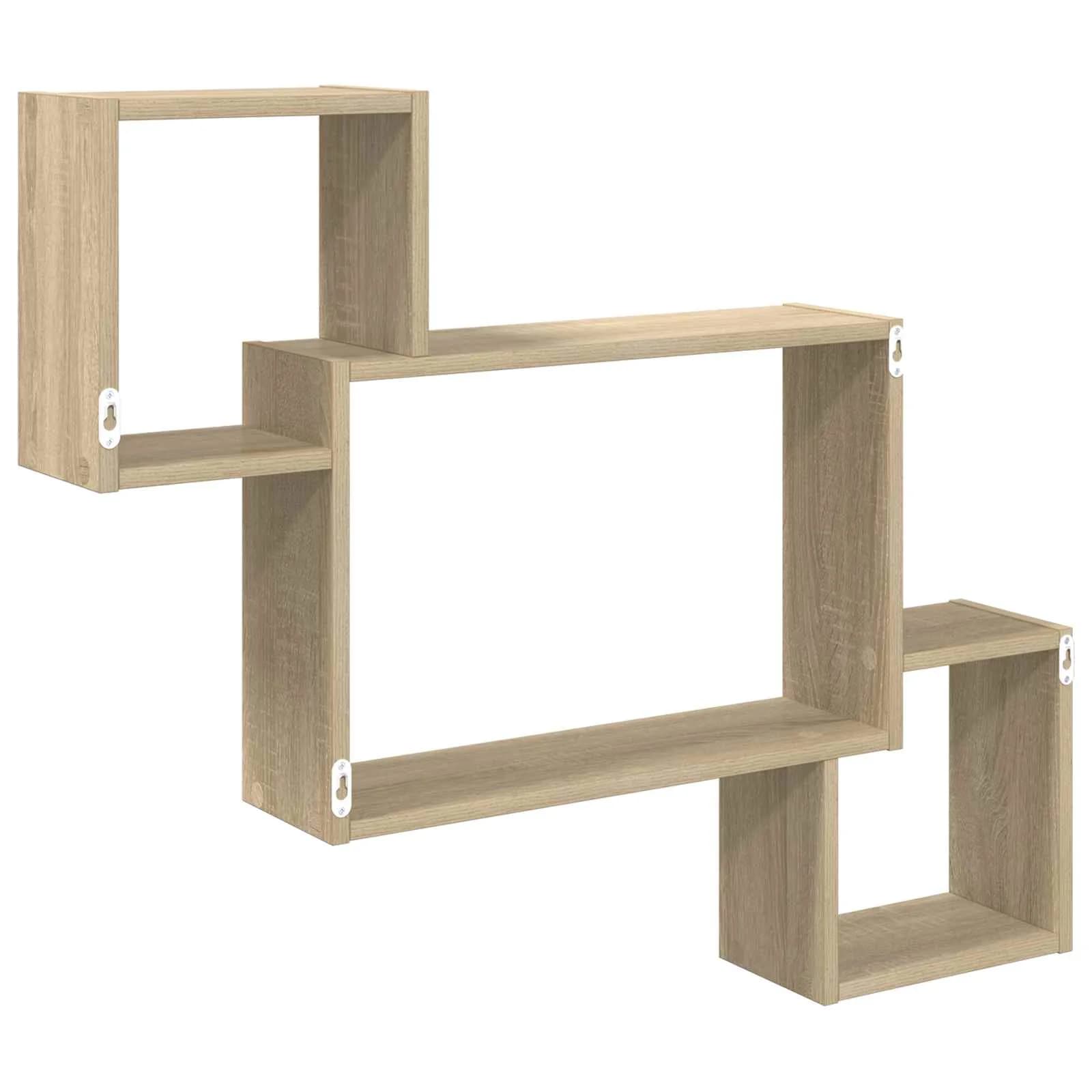 Stenska polica Montaža za steno Sonoma hrast 91,5 x 15 x 76 cm - slika 6