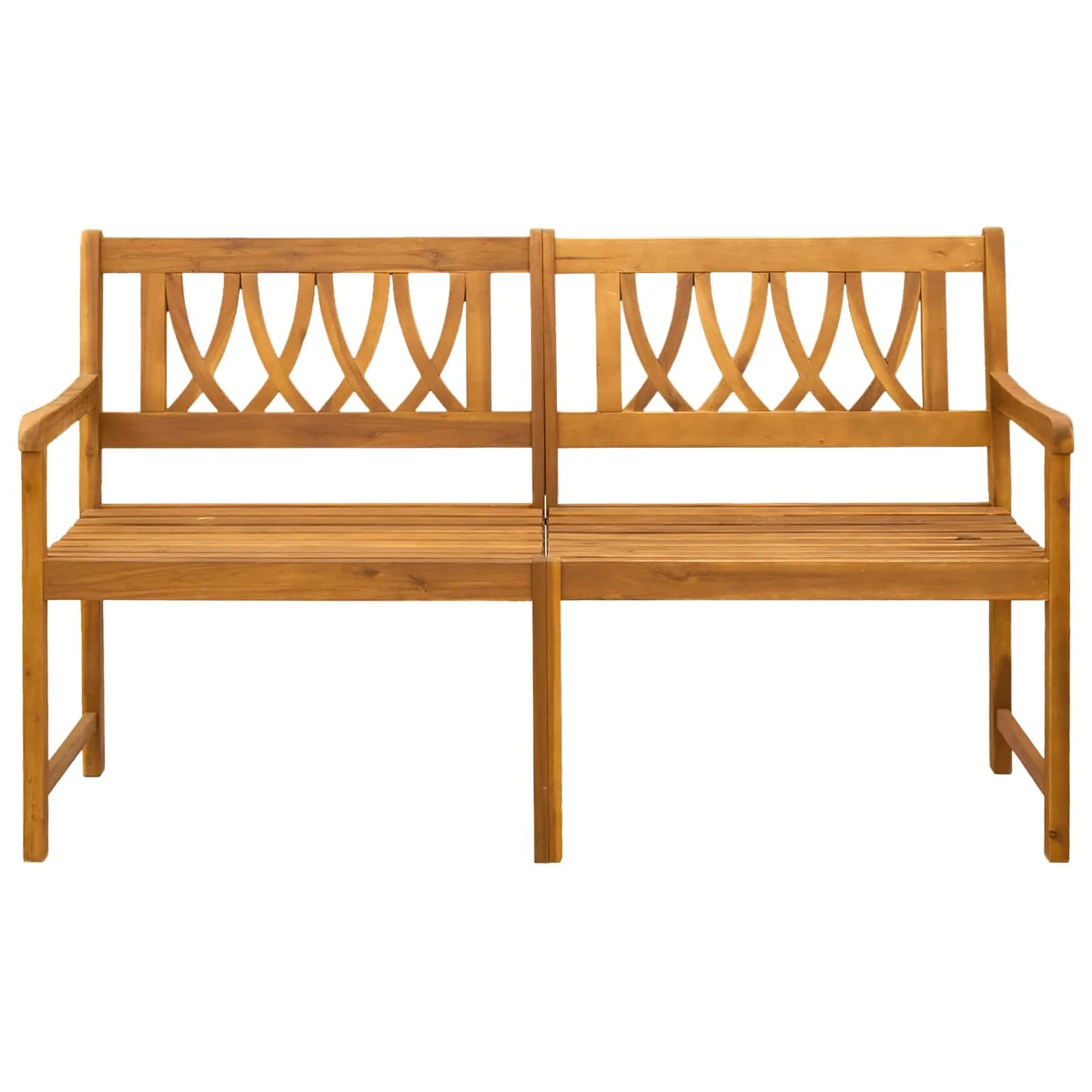Zunanja klop Naravna 150 x 55,5 x 90 cm Masiven les akacije - slika 3