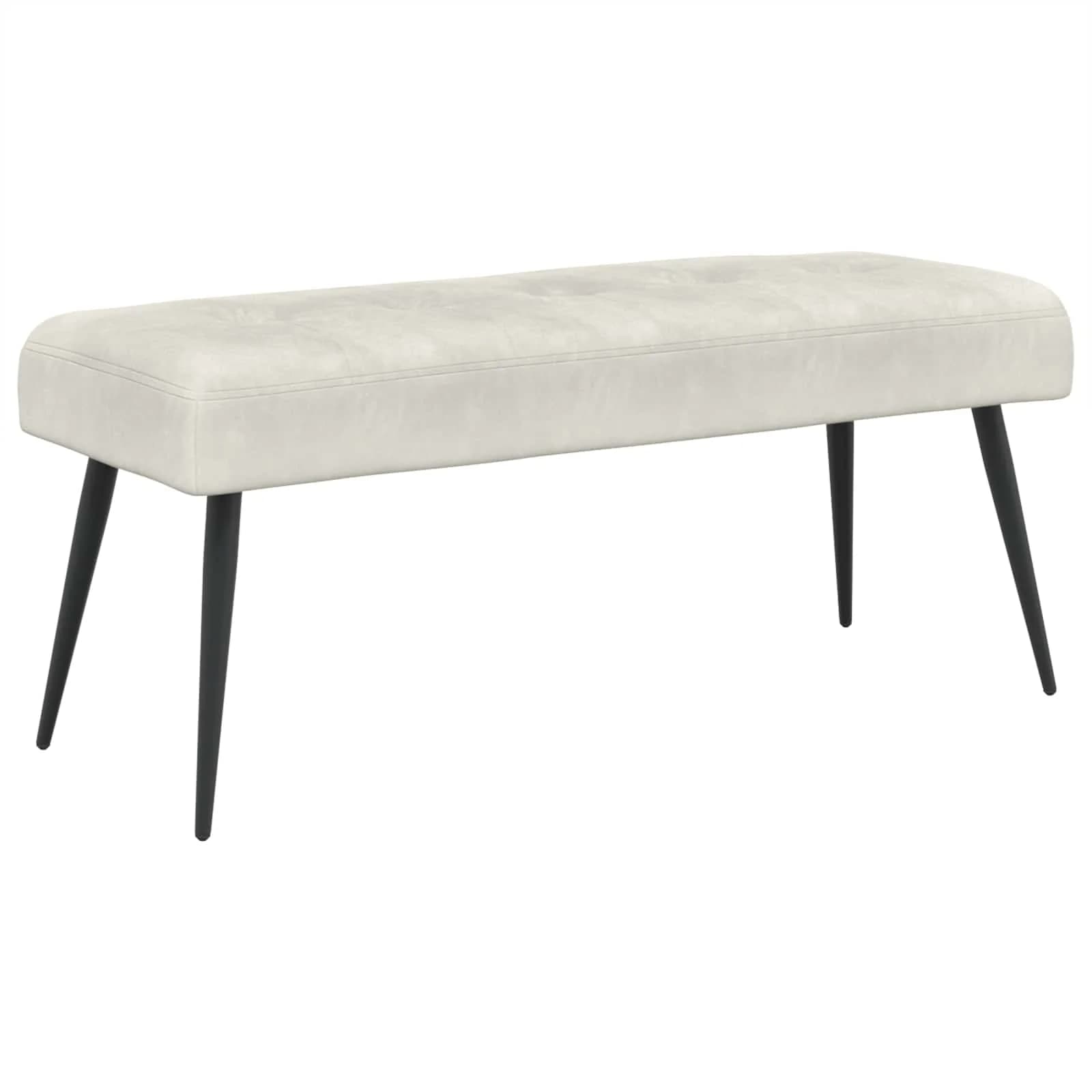 Klop s gumbnim oblazinjenjem Krem 110 x 40 x 46 cm Žamet - slika 2