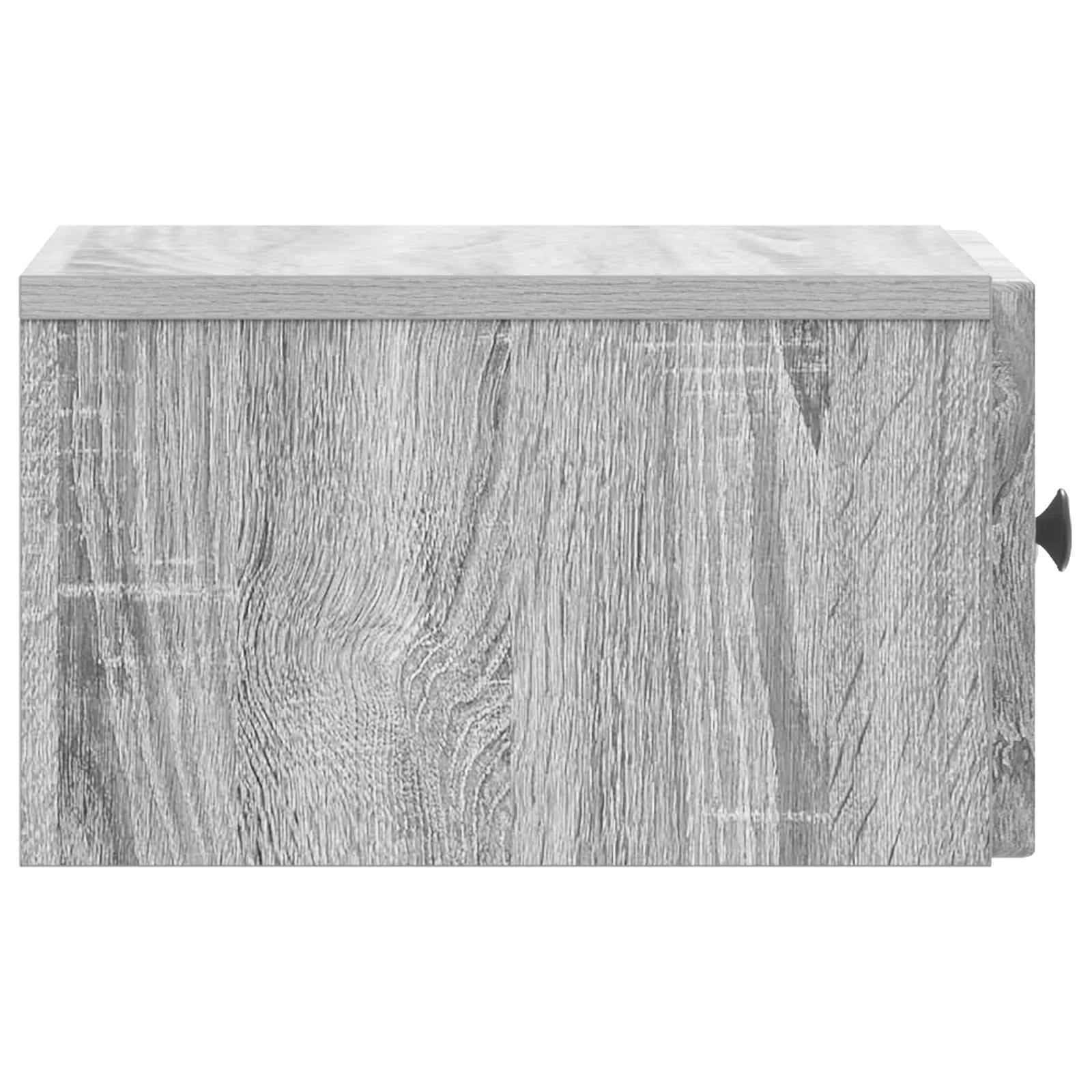 Stenski nočni omarici 2 kos Siva Sonoma 33 x 34,5 x 20 cm - slika 8