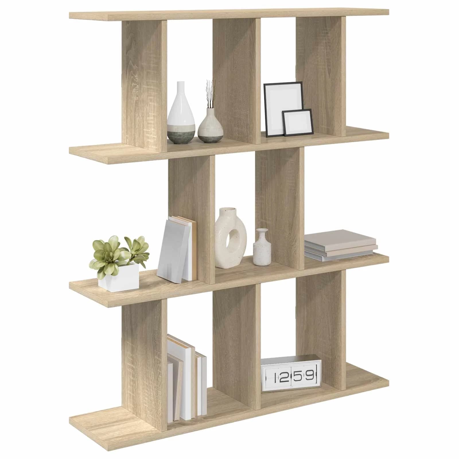 Stenska polica Sonoma hrast 80 x 20 x 96 cm Inženirski les - slika 3