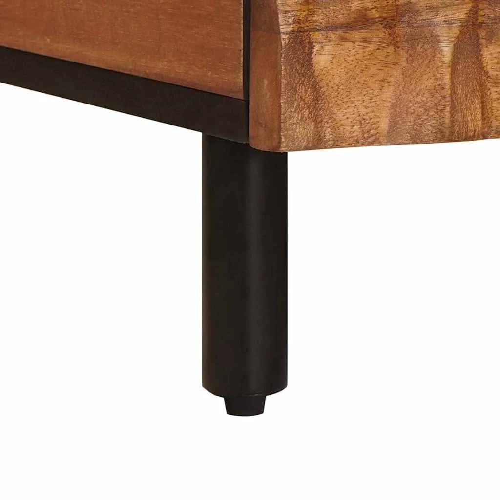Klubska miza s predalom Rjava 80 x 54 x 40 cm Masiven les manga - slika 8