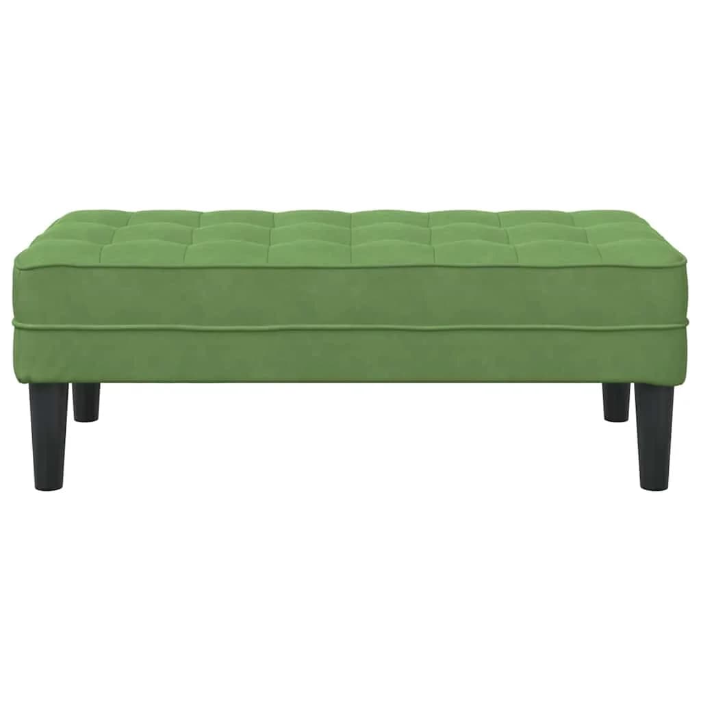 klop z blazino Svetlo zelena 113 x 57 x 39 cm Žamet - slika 4