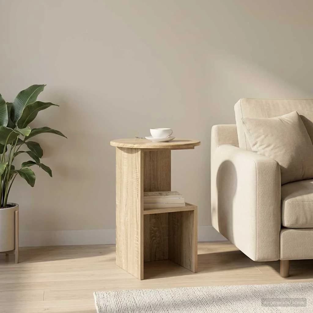 Stranska miza Sonoma hrast Ø 39,5 x 55 cm Inženirski les - slika 4