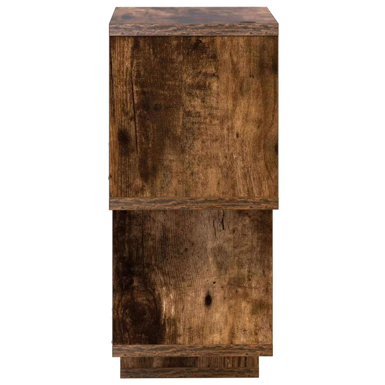 Ležeča polica Montaža za steno Dimljen hrast 87 x 20 x 55 cm - slika 5