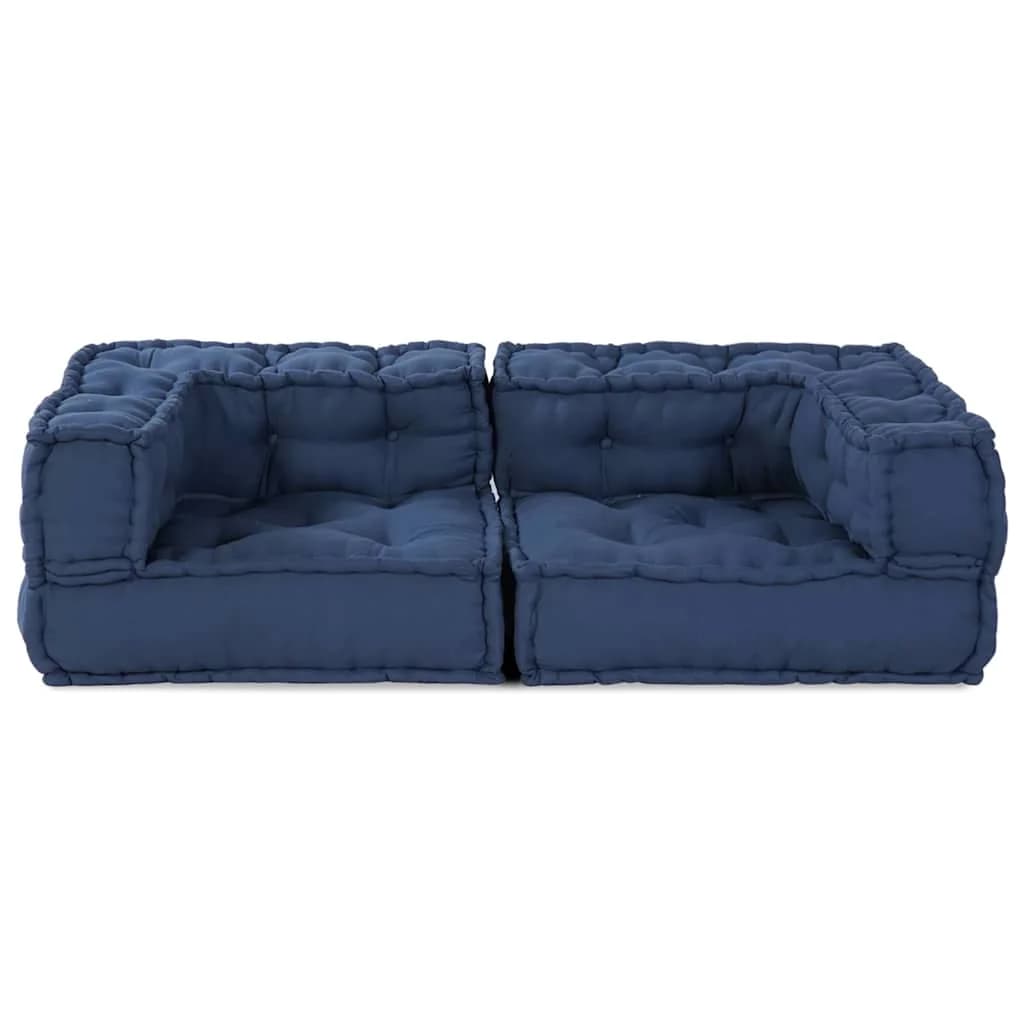 Modularna sedežna enota 3 kos Blago Indigo 140 x 70 x 36 cm - slika 6