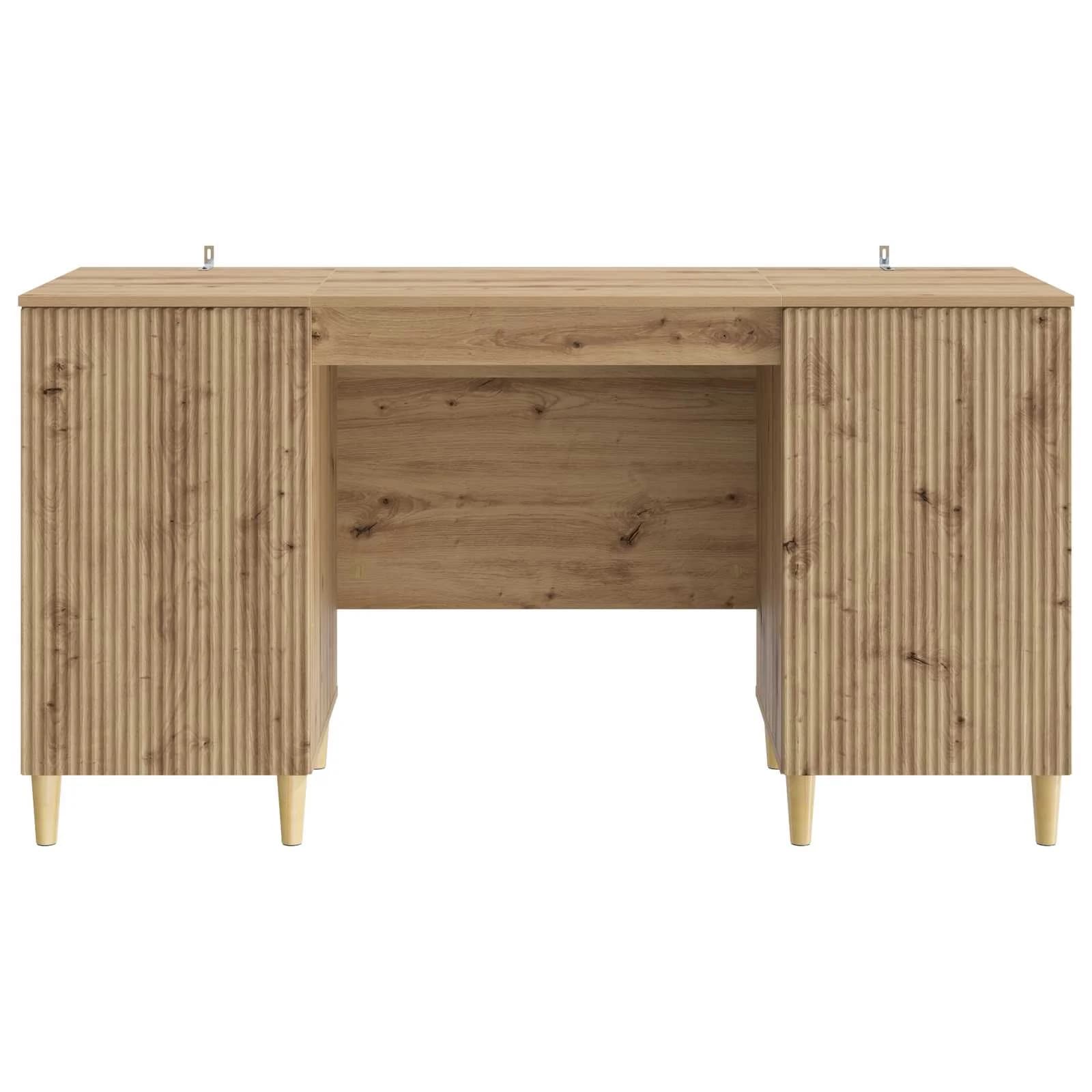 Miza Artisan hrast Inženirski les 142,5 x 50 x 75 cm - slika 5