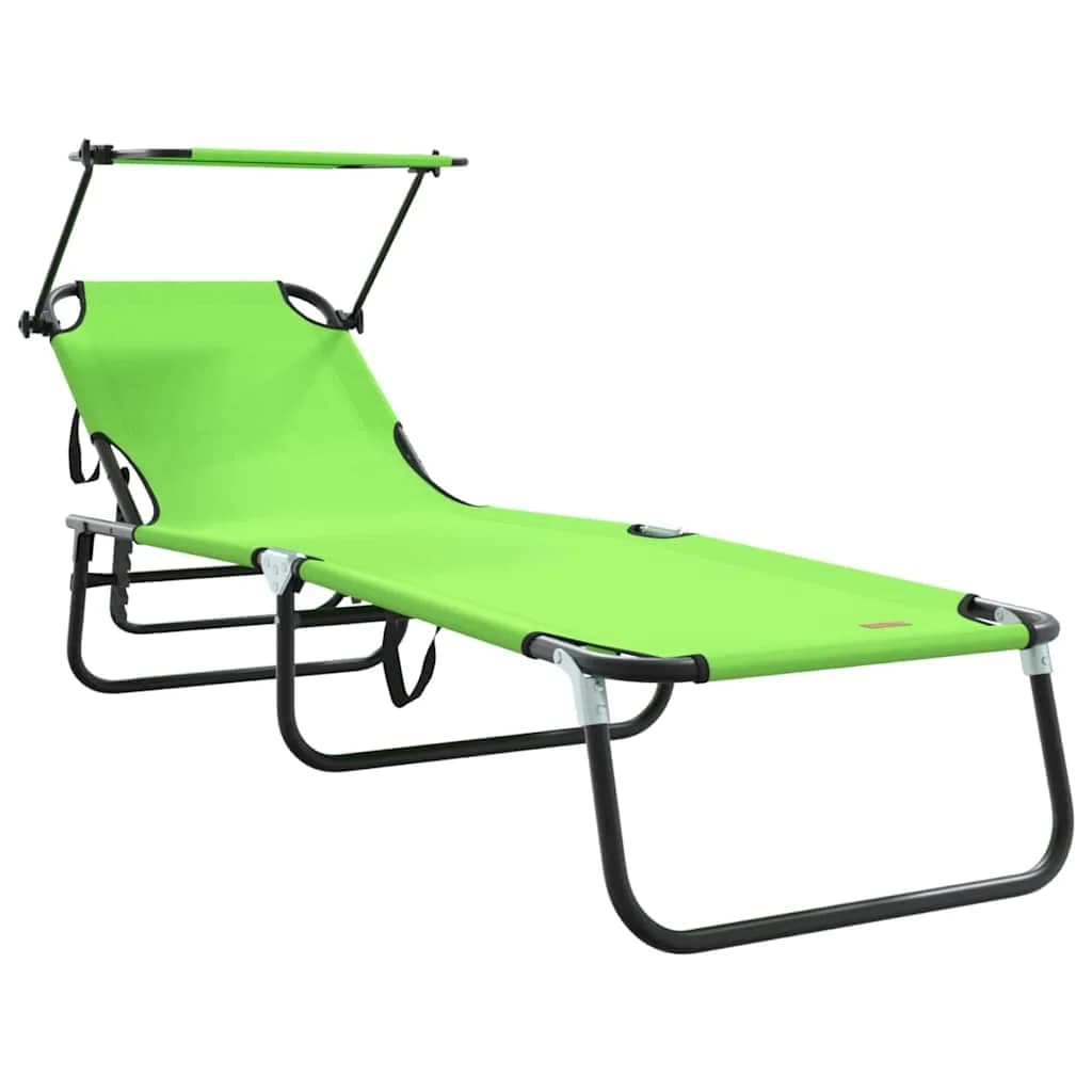Zložljiv ležalnik Zelena 190 x 57 x 81 cm oxford - slika 2