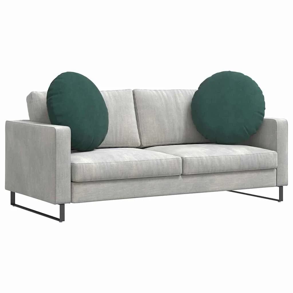 Sedežne blazine 2 kos Žamet Temno zelena Ø 80 x 29 cm - slika 3