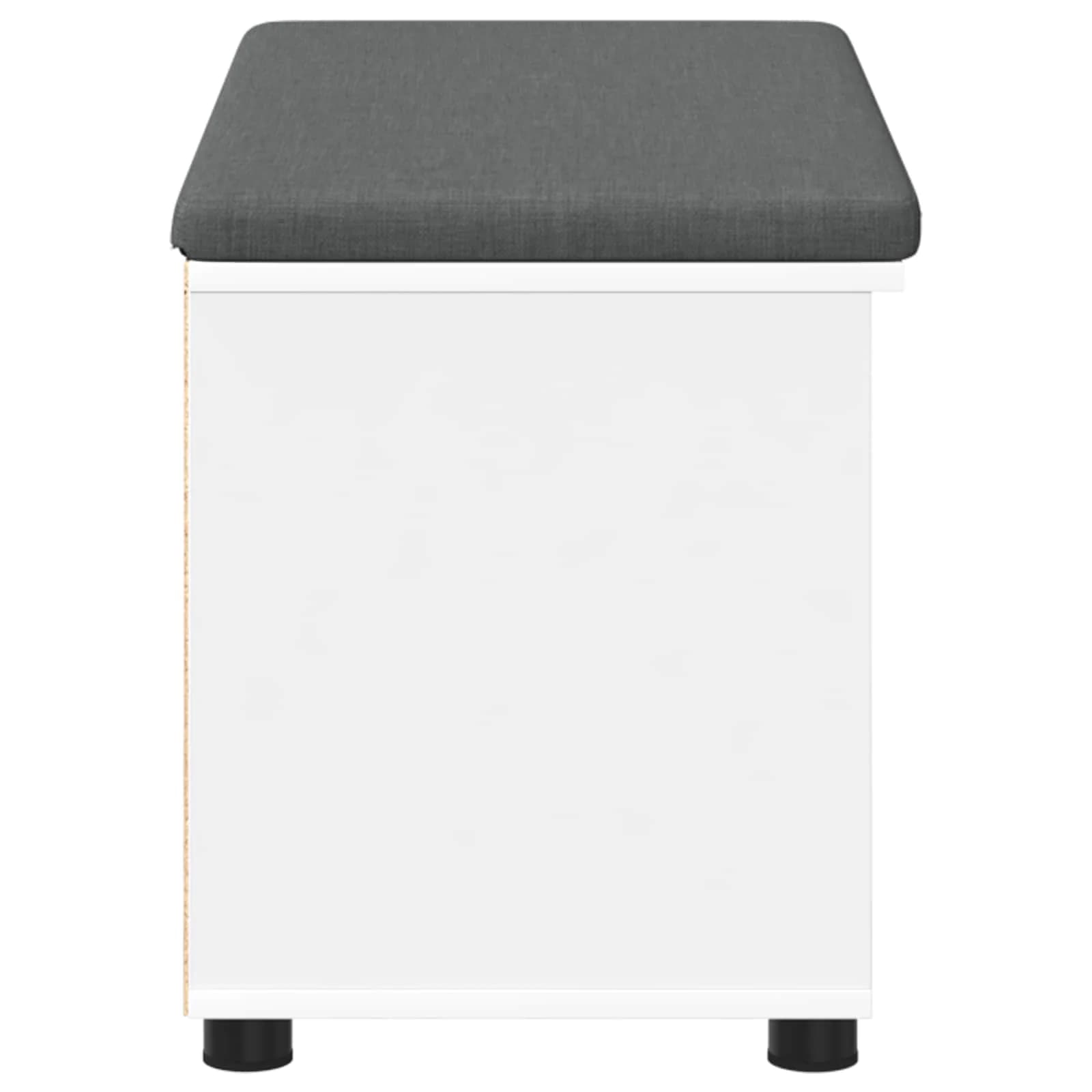 Haldna klop Bela 80 x 38 x 46 cm Oblikovan Les in Tkanina - slika 7