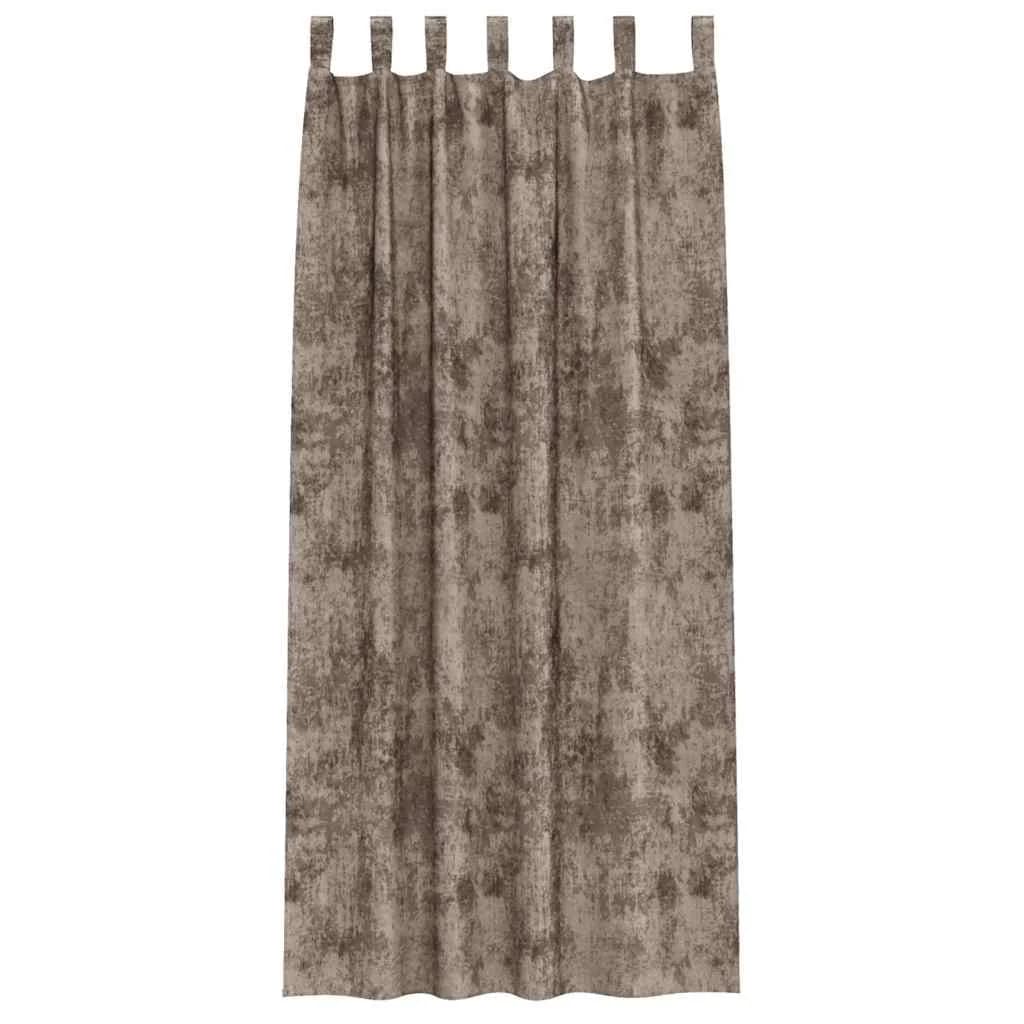 Velvete zavese 2 kos Kapučino 260 x 140 cm Žamet - slika 4