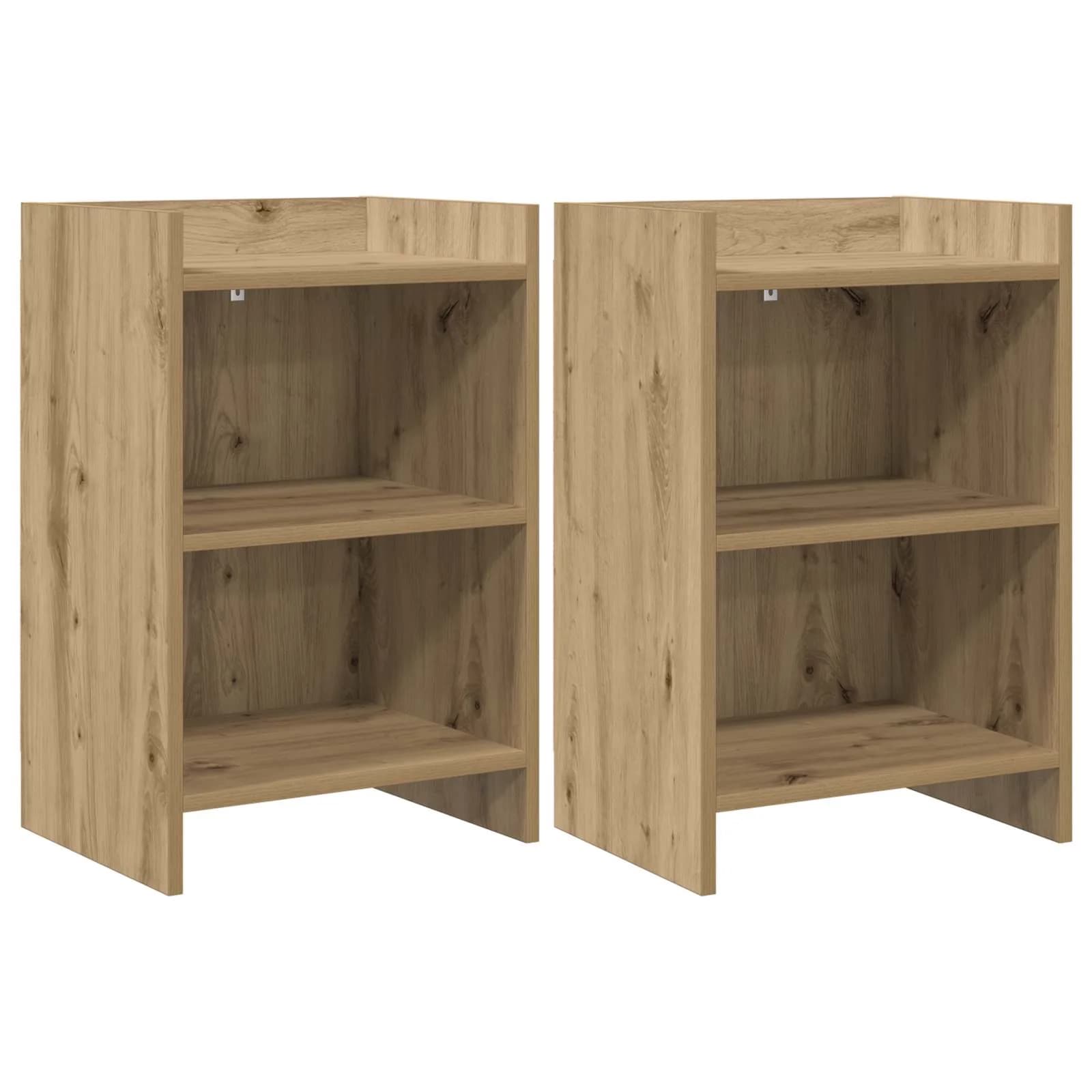 Posteljne mize 2 kos Artisan hrast 40 x 30 x 60 cm