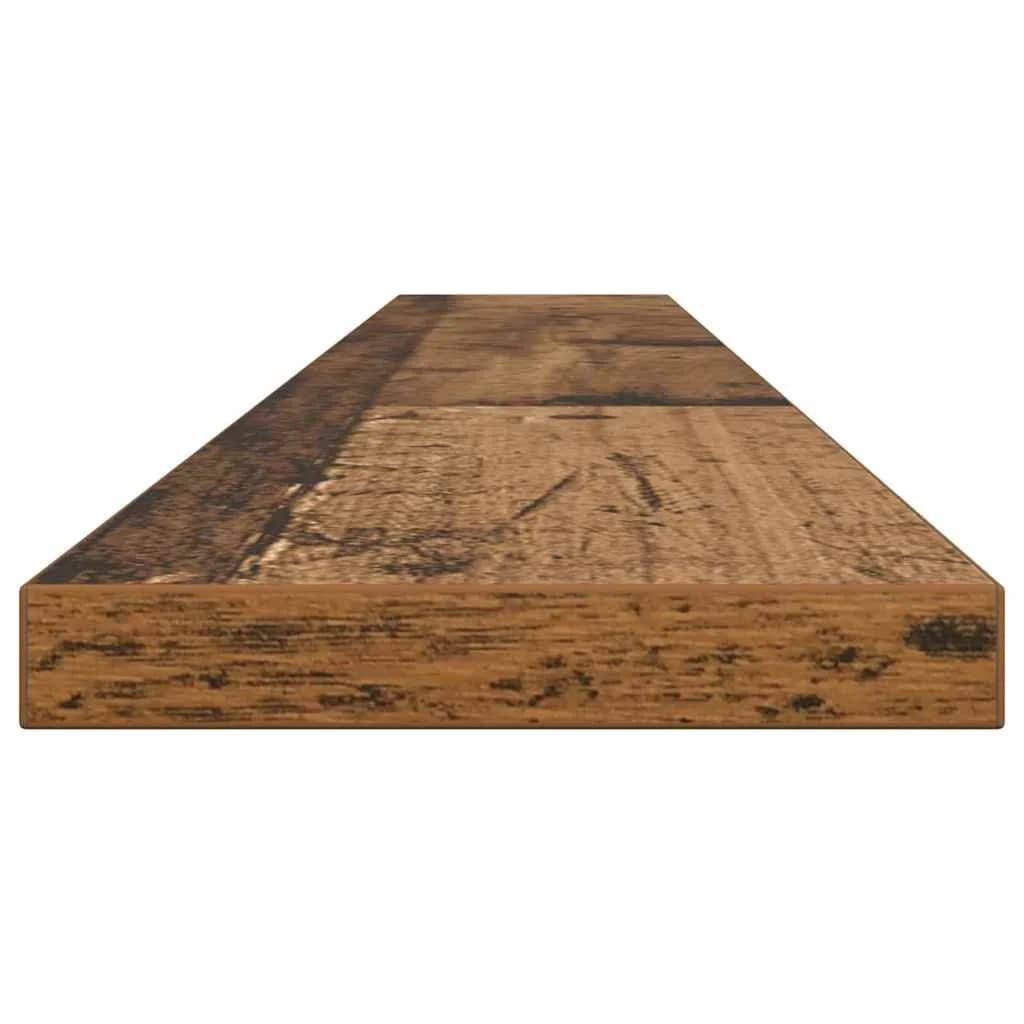 Polica za knjige 3 nivojev 4 kos 100 x 10 x 1,5 cm Rjava - slika 7