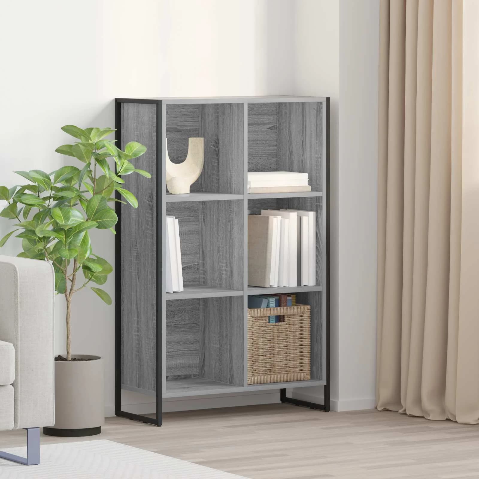 Knjigovni omar 99,5 x 30 x 108,5 cm Inženirski les Siva Sonoma