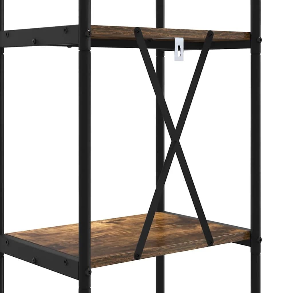 Knjižna polica 3 nivojev 40 x 30 x 109 cm Inženirski les - slika 9