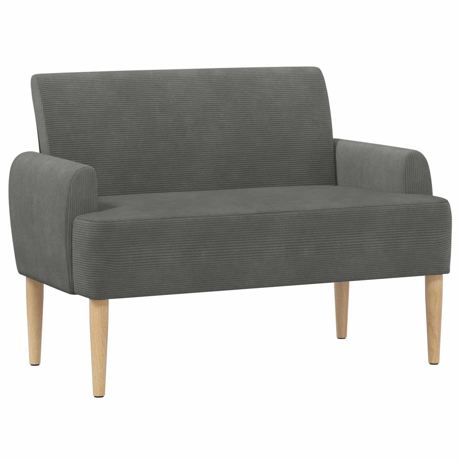 Dvojnica s gumbi Temno siva 116 x 67 x 81 cm Žametna tkanina - slika 2