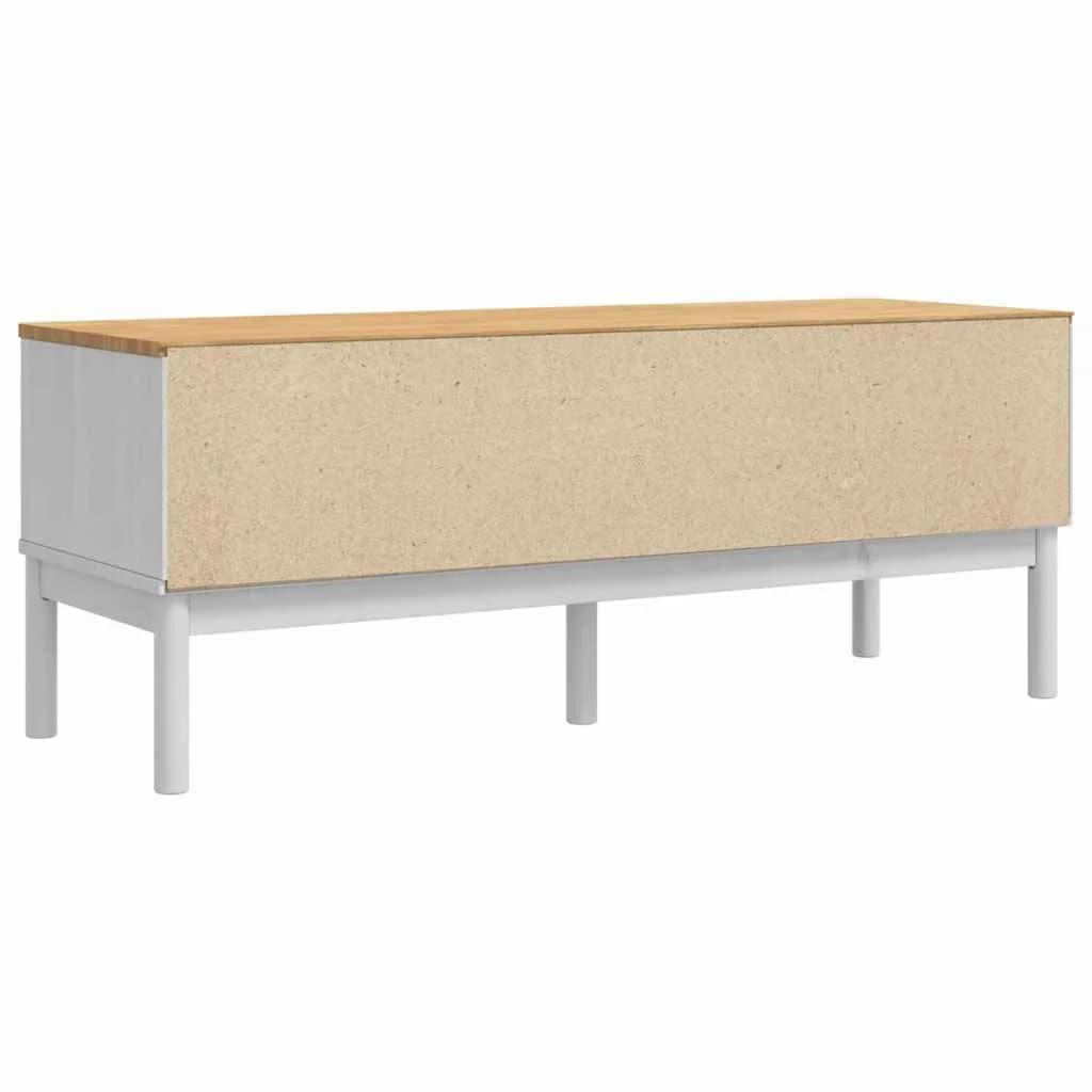 Klubska klop FLORO Bela 115 x 40 x 45 cm Masivno borovo les - slika 8