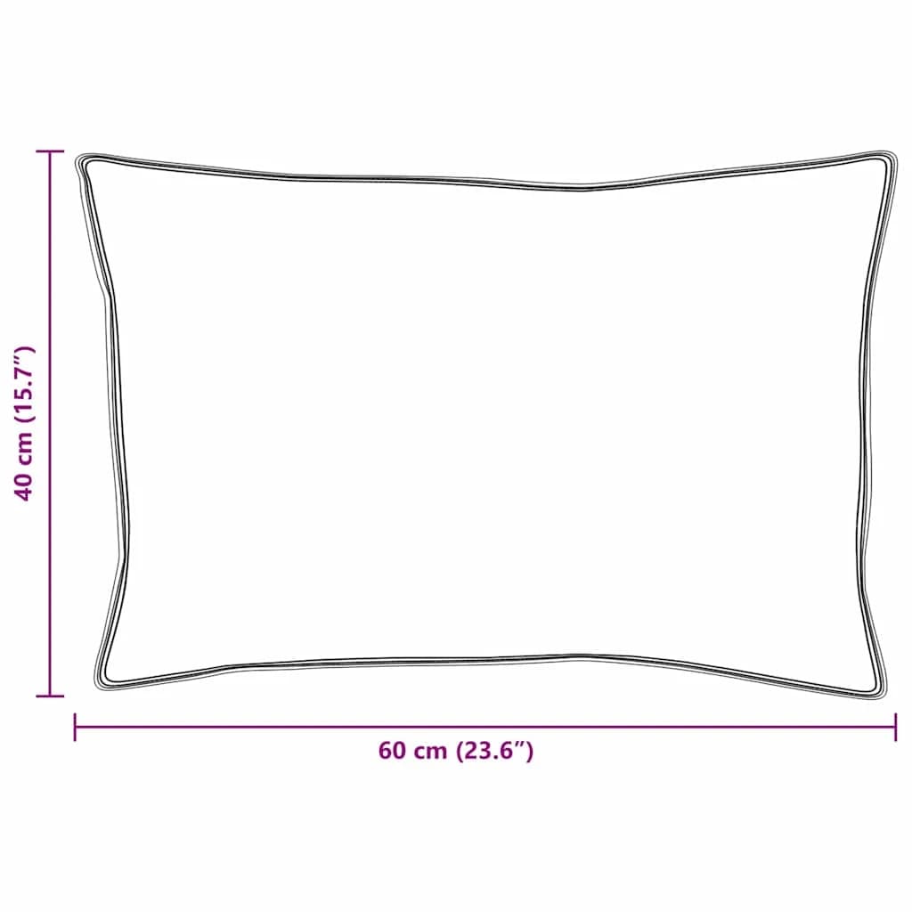 Vzglavnik z blazino Bela 40 x 60 cm Bombaž - slika 9